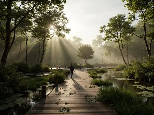 riverwood,cryengine,forest path,wetland,pathway,flooded pathway,forest lake,enb,the mystical path,swamp,render,wetlands,elven forest,verdant,wooden bridge,bayou,3d rendered,forest landscape,forest glade,nature garden