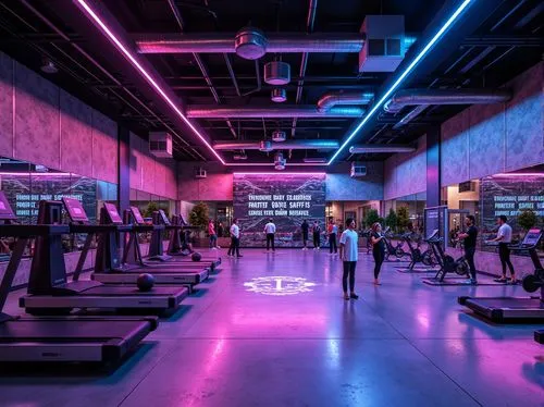 fitness room,fitness facility,fitness center,elitist gym,gym,technogym,leisure facility,gyms,gymnase,sportclub,sportcity,jazzercise,elliptical,sportsclub,colored lights,sportcenter,ntc,treadmills,neon lights,enernoc