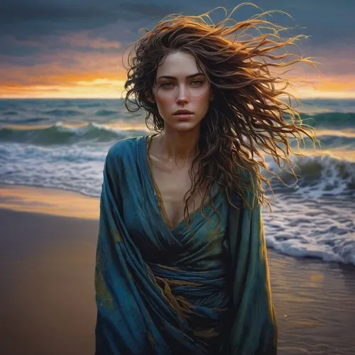 girl on the dune,the wind from the sea,jingna,maryan,donsky,heatherley,Conceptual Art,Fantasy,Fantasy 17