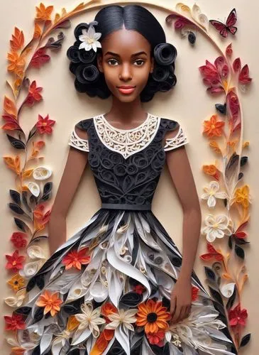 paper art,girl in a wreath,fashion dolls,designer dolls,painter doll,autumn wreath,flower girl,afro american girls,collectible doll,doll dress,flower wall en,autumn leaf paper,artist doll,dollhouse accessory,fashion doll,vintage doll,cuckoo clocks,orange blossom,sewing pattern girls,girl in flowers,Digital Art,Flat Papercut