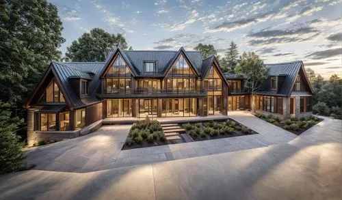 wow factor, traditional , glass wall,a large home surrounded by forest at night,luxury home,forest house,crib,mansion,luxury property,dreamhouse,Architecture,General,Modern,None