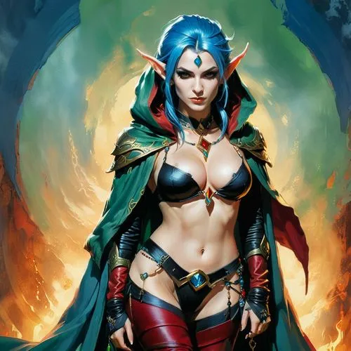 sorceress,lilandra,yavana,fantasy woman,morrigan,dark elf