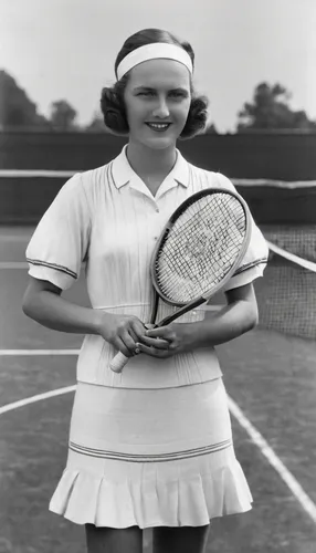 Lady Tennis Player having finished a game     Date: circa 1935 - Stock Image,woman playing tennis,tennis skirt,tennis racket,tennis player,tennis racket accessory,racquet,tennis,frontenis,real tennis,