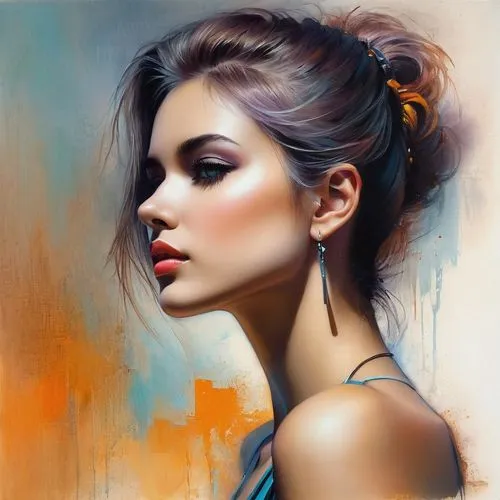 girl portrait,donsky,romantic portrait,updo,chignon,young woman,Conceptual Art,Daily,Daily 32