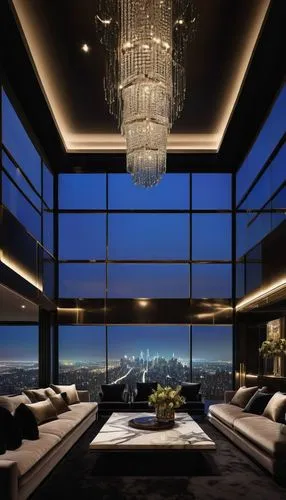 luxury home interior,modern living room,penthouses,livingroom,glass wall,living room,great room,minotti,interior modern design,luxury home,luxury property,beautiful home,contemporary decor,sky apartment,luxurious,chandelier,luxuriously,modern decor,opulently,dreamhouse,Illustration,American Style,American Style 02