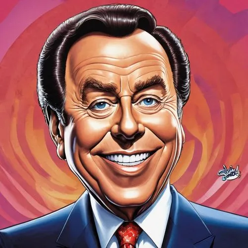 Silvio Santos, Dono do SBT,a caricature of a man with a erfly on his shoulder,gutfeld,krauthammer,televangelist,farragher,kobzon,popeil,Illustration,Abstract Fantasy,Abstract Fantasy 23