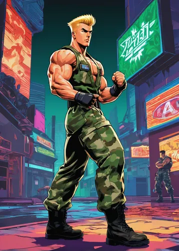 ken,edge muscle,muscle man,nikuman,patrol,muscle icon,brock coupe,game illustration,80s,game art,moc chau hill,cleanup,muscular,neo geo,actionfigure,fighting stance,muscle,male character,would a background,nikko,Conceptual Art,Sci-Fi,Sci-Fi 06