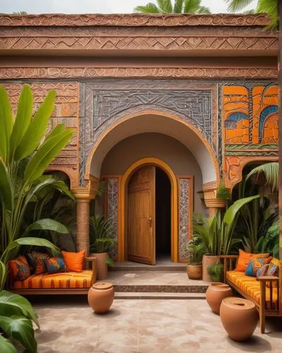 moroccan pattern,marrakesh,marrakech,riad,garden door,spanish tile,hacienda,terracotta tiles,persian architecture,majorelle,morocco,courtyards,patios,house entrance,entryway,courtyard,cabanas,inside courtyard,patio,dorne,Art,Artistic Painting,Artistic Painting 34