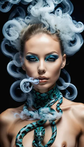 smoking girl,smoke dancer,girl smoke cigarette,medusa,smoke art,abstract smoke,blue snake,smoking cessation,cigarette girl,green smoke,blue enchantress,smoke,electronic cigarette,industrial smoke,blue green tobacco,blu cigs,medusa gorgon,smoke background,shisha smoking,nonsmoker,Photography,Artistic Photography,Artistic Photography 03