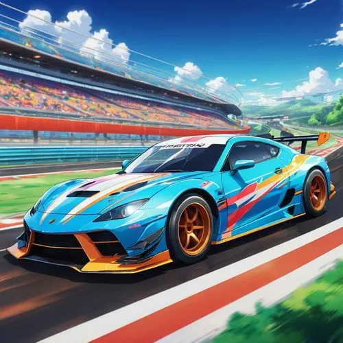 ford gt 2020,3d car wallpaper,game car,racing road,racing machine,mobile video game vector background,Illustration,Japanese style,Japanese Style 03