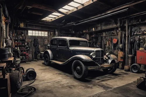 automobile repair shop,auto repair shop,ford model a,austin 16 hp,auto repair,rat rod,buick y-job,antique car,vintage vehicle,opel record p1,garage,vintage cars,old model t-ford,buick eight,1920's retro,old car,old cars,old vehicle,ford model b,austin 7,Illustration,Retro,Retro 25