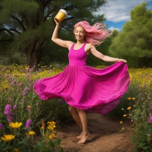 fanning,cheerfulness,exuberance,natural perfume,celtic woman,jubilance,bee pollen,joyfully,image manipulation,flower fairy,photo manipulation,pink trumpet wine,photoshop manipulation,gracefulness,ballerina in the woods,sprint woman,frolicking,girl in flowers,twirl,jubilant,Art,Classical Oil Painting,Classical Oil Painting 25