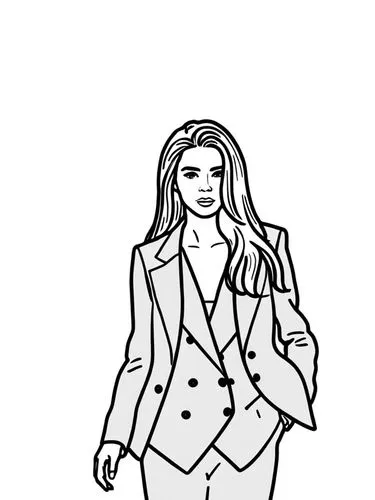 女，手机，线稿，线条艺术，简洁的线条，简约主义，粗线条,a girl in a suit is going through a drawing,fashion vector,businesswoman,woman in menswear,rotoscoped,business woman,coloring page,Design Sketch,Design Sketch,Rough Outline