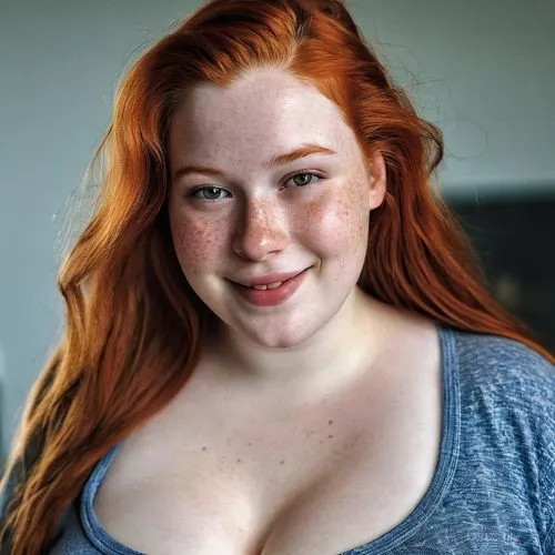 freckles,long hair,red hair,big boobs,young woman,Photography,General,Realistic