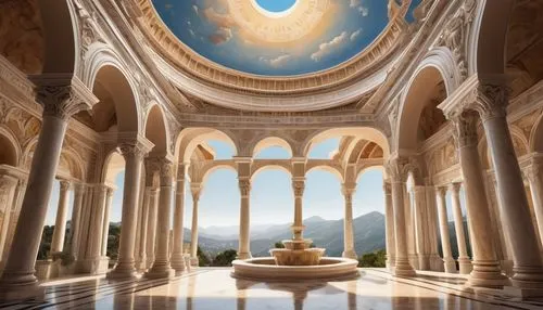 marble palace,theed,grandeur,cochere,archly,naboo,villa d'este,rivendell,monserrate,assisi,bahai,palladianism,ravello,cloistered,villa balbianello,roof domes,orangerie,neoclassicism,palatial,montecassino,Unique,3D,Isometric