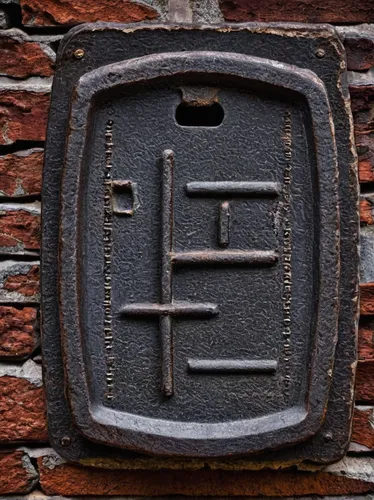 wall plate,electricity meter,escutcheon,japanese character,letter box,two-stage lock,thermostat,gps icon,key pad,helmet plate,base plate,bell button,map marker,house numbering,square logo,meter,bell plate,zeeuws button,info symbol,enamel sign,Photography,Documentary Photography,Documentary Photography 25