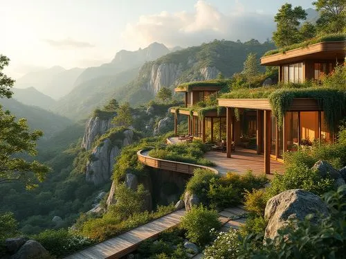 tigers nest,hushan,house in mountains,house in the mountains,tailandia,shaoming,asian architecture,amanresorts,halong,wudang,cliffside,mountain settlement,roof landscape,teahouse,tree house hotel,huashan,mountain huts,laoshan,southeast asia,mountainside,Photography,General,Realistic