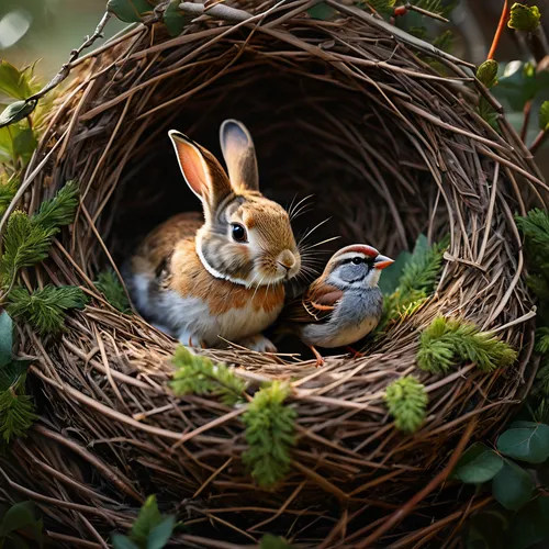 easter nest,rabbit family,spring nest,nest easter,easter rabbits,robin's nest,nesting place,nesting,eggs in a basket,audubon's cottontail,easter basket,nest,bunnies,european rabbit,bird nests,bird nest,nestling,cottontail,easter decoration,egg basket,Photography,General,Fantasy