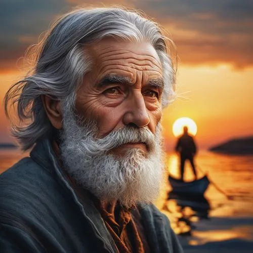 elderly man,fisherman,man at the sea,boatman,ferryman,world digital painting,version john the fisherman,pensioner,elder man,italian painter,elderly person,boatmen,mccurry,monopod fisherman,old age,munarman,fantasy portrait,romantic portrait,old man,mostovoy,Photography,Documentary Photography,Documentary Photography 22