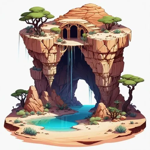 wishing well,chasm,greywater,water hole,water spring,water fall,Illustration,Abstract Fantasy,Abstract Fantasy 11