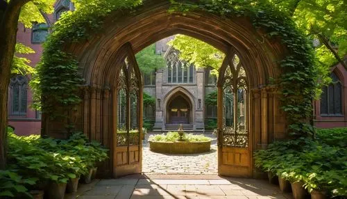 courtyards,yale university,cloister,entranceway,yale,pcusa,quadrangle,garden door,monastery garden,courtyard,entryway,mdiv,entry path,archways,cloisters,vassar,archway,princeton,kykuit,three centered arch,Conceptual Art,Sci-Fi,Sci-Fi 08