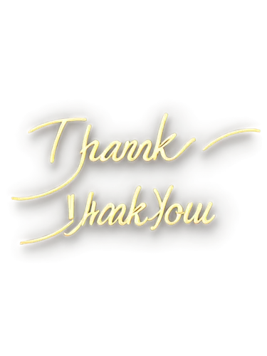 Golden logo, "Thank You" text, cursive font, bold outline, shiny metallic surface, rounded edges, 3D effect, soft focus, warm lighting, pastel color tone, centered composition.,thanking,thankfulness,t