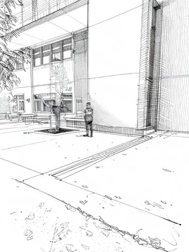 camera drawing,girl walking away,wireframe graphics,pedestrian,a pedestrian,wireframe,gray-scale,3d rendering,camera illustration,render,standing man,digital compositing,office line art,street view,school design,woman walking,street scene,mono-line line art,sidewalk,surveyor