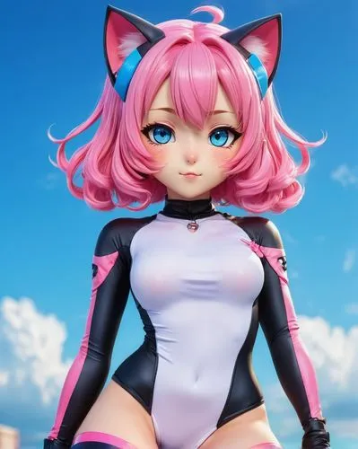 nya,felicia,anime 3d,kotobukiya,neko,mmd,Illustration,Japanese style,Japanese Style 02