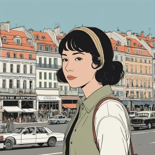 amelie,nodame,herge,parisienne,parisiennes,parisian,Illustration,Vector,Vector 10