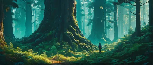 Explore a mystical forest and seek out Waldo hidden among the trees.,forest,the forest,forests,elven forest,forest background,forest floor,forest landscape,the forests,forest of dreams,forest glade,gr