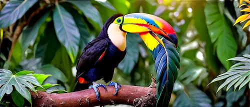 toucan perched on a branch,toco toucan,pteroglossus aracari,keel-billed toucan,yellow throated toucan,pteroglosus aracari,chestnut-billed toucan,perched toucan,keel billed toucan,black toucan,toucan,brown back-toucan,guacamaya,tucan,toucans,swainson tucan,tropical bird,tropical bird climber,tropical birds,loro parque,Illustration,Black and White,Black and White 03