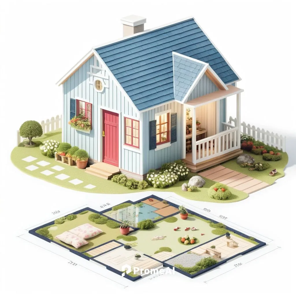 a home on top of a model of a small house,houses clipart,floorplan home,house insurance,smart home,homebuilding,homeadvisor,Photography,General,Realistic