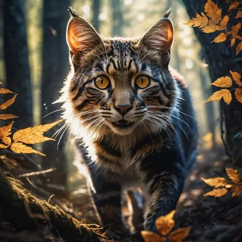 maincoon,norwegian forest cat,wild cat,forest animal,american bobtail,animal portrait,siberian cat,feral cat,tabby cat,woodland animals,animal photography,felidae,lynx,fall animals,golden eyes,animal feline,chestnut tiger,tiger cat,toyger,bobcat,Photography,Artistic Photography,Artistic Photography 07