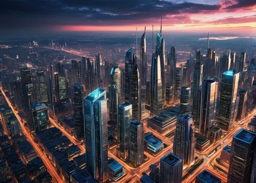 metropolis,cybercity,coruscant,megalopolis,futuristic landscape,megacorporation,dubai,coruscating,capcities,cityscape,cybertown,megacorporations,cyberport,dystopian,futuregen,dubia,futuristic architecture,guangzhou,lumpur,fantasy city,Art,Artistic Painting,Artistic Painting 01