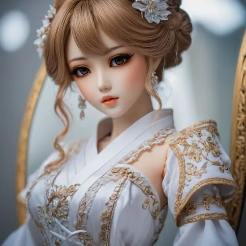 peignoir,female doll,artist doll,dress doll,painter doll,vintage doll,ao dai,fashion doll,japanese doll,bridal,handmade doll,doll figure,noblewoman,suit of the snow maiden,porcelain dolls,bride,designer dolls,cloth doll,porcelain doll,rosaline,Photography,General,Fantasy