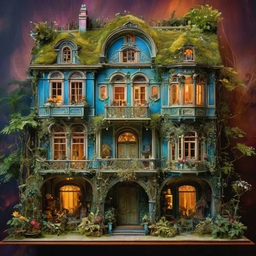 miniature house,doll house,dolls houses,dollhouses,doll's house,model house,Conceptual Art,Fantasy,Fantasy 05