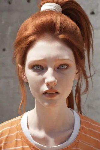 natural cosmetic,fallout4,clementine,cgi,redhead doll,cosmetic,realdoll,pippi longstocking,cinnamon girl,orange,lilian gish - female,porcelaine,orangina,daphne,orange color,game character,3d rendered,vada,pale,rust-orange,Photography,Natural