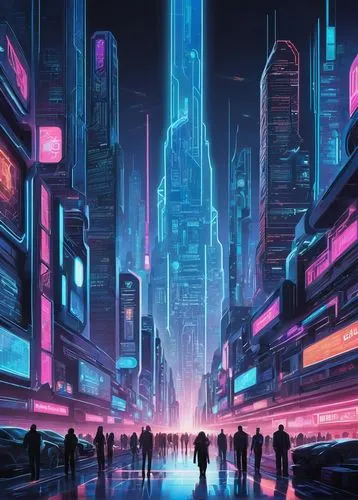 cybercity,cyberpunk,futuristic landscape,cybertown,polara,cyberworld,futuristic,metropolis,cityscape,cyberscene,shinjuku,cyberia,tokyo city,cyberport,dystopian,fantasy city,futuregen,cityzen,synth,tron,Unique,Design,Infographics