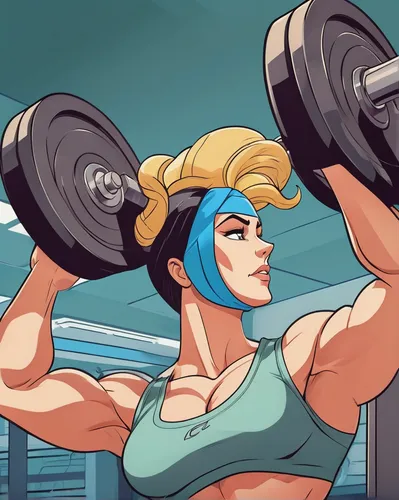 An empowered muscle woman effortlessly lifts heavy weights at the gym.,muscle woman,workout icons,edge muscle,muscle icon,strong woman,muscles,biceps curl,gym girl,arms,dumbbell,dumbbells,lifting,weig