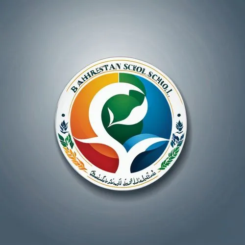 مدرسه بهارستان,a logo for the bahre s shuan school,khorramshahi,habbani,baharin,shabwani,sarhane,sobhani,Unique,Design,Logo Design