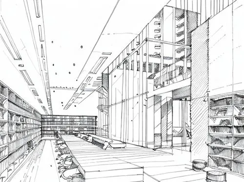 multistoreyed,wireframe,shelving,wireframe graphics,shelves,kirrarchitecture,school design,archidaily,technical drawing,office line art,university library,bookstore,bookshelves,data center,mono-line line art,pencils,digitization of library,line drawing,multi-storey,aisle,Design Sketch,Design Sketch,Fine Line Art