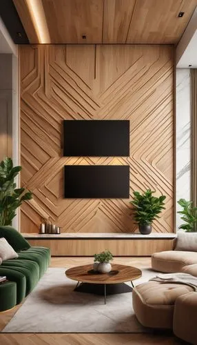 modern decor,patterned wood decoration,modern living room,contemporary decor,interior modern design,wooden wall,credenza,modern minimalist lounge,interior design,minotti,paneling,interior decoration,living room,geometric style,livingroom,wood grain,apartment lounge,wooden mockup,living room modern tv,paneled,Illustration,American Style,American Style 07