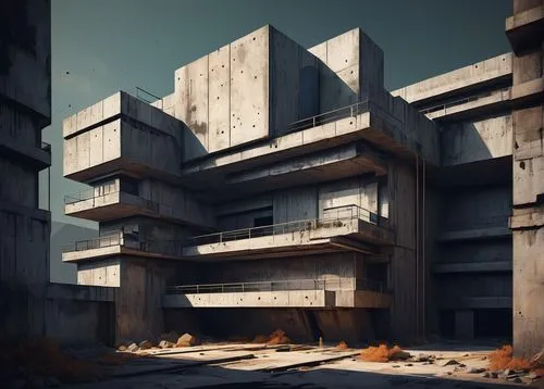 brutalist architecture,concrete,habitat 67,concrete ship,apartment block,concrete blocks,ruin,hashima,kirrarchitecture,concrete construction,reinforced concrete,apartment building,bunker,exposed concrete,concrete plant,apartments,cubic house,apartment house,ruins,cement block,Conceptual Art,Sci-Fi,Sci-Fi 08