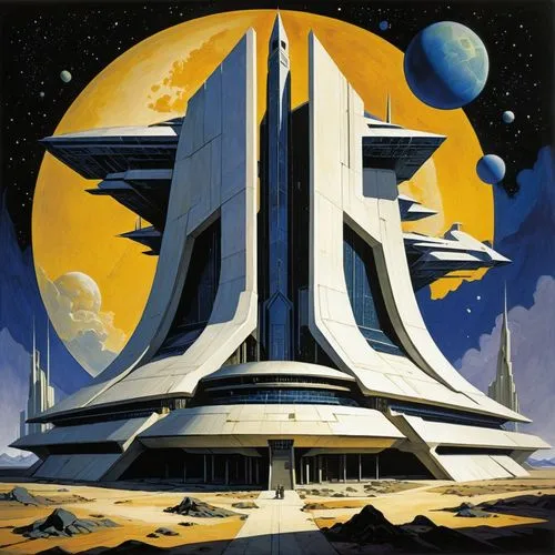 cinerama,art deco,bonestell,ptu,alderaan,atari,Illustration,Realistic Fantasy,Realistic Fantasy 04