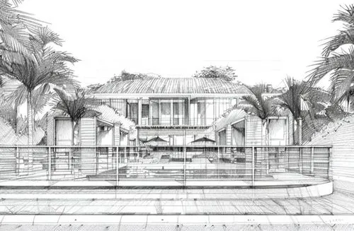 A shopping mall,sketchup,house drawing,istana,garden elevation,3d rendering,tropical house,white temple,revit,unbuilt,egyptian temple,javanese traditional house,bungalows,penciling,mansion,artemis tem