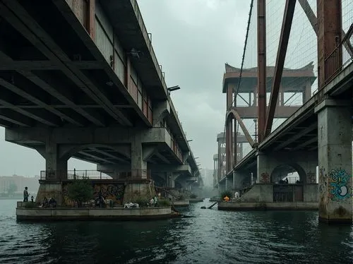 under the bridge,bridge piers,harbor cranes,spit bridge,overbridge,port cranes,waterfronts,container cranes,overbridges,skybridge,docks,kowloon city,dockage,harbour city,aerial lift bridge,bridges,gantries,harbor crane,cryengine,narrows