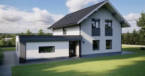 passivhaus,3d rendering,danish house,modern house,inverted cottage,frame house,Photography,General,Cinematic