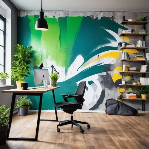 creative office,blur office background,nettl,modern decor,wall paint,graphic design studio,wall decoration,wall painting,contemporary decor,modern office,interior decoration,background design,working space,interior design,greenhut,steelcase,painted wall,green living,wallcoverings,search interior solutions,Conceptual Art,Graffiti Art,Graffiti Art 07