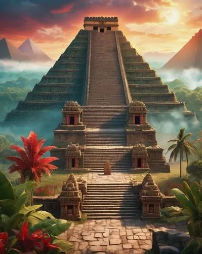 step pyramid,kukulkan,azteca,eastern pyramid,aztecas,pyramid,mypyramid,pyramids,pyramide,mayan,tikal,pyramidal,mesoamerican,aztec,civilizations,mesoamerica,pakal,chichen itza,mayans,temples,Conceptual Art,Fantasy,Fantasy 31