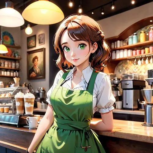 barista,waitress,coffee background,honmei choco,woman at cafe,cafe,coffee shop,hojicha,cute coffee,coffeetogo,low poly coffee,coffeemania,coffe-shop,coffee tea illustration,espressino,macchiato,the coffee shop,café,espresso,watercolor tea shop,Anime,Anime,Cartoon